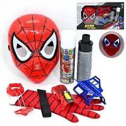 Набір героя "Человек Паук" (маска с подсветкой, перчатка, баллон з паутиной), в коробке (6969773411434)