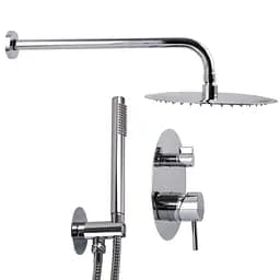 Душова система вбудована TOPAZ LOFT TLF 32205-H39-C змішувач з ручною та верхньою лійкою для ванної кімнати хром - мініатюра 4