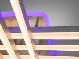 Стильна стельова LED люстра для кабінету Diasha 7012NEW HR хром 68 см 136W з пультом - мініатюра 5