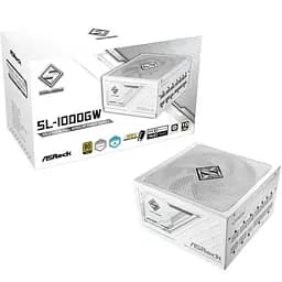 БЖ 1000W ASRock SteelLegend White SL-1000GW ATX 3.1 135mm, 80+ Gold, Fully Modular, Retail (SL-1000GW)
