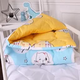 Ковдра MirSon антиалергенна дитяча зима Kids Time 20-0044 Cats and bunnies 110x140 см EcoSilk (2200009663895)