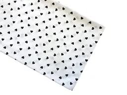 Хлопковая пеленка Moontime 100х80см "Сердечки черные" (3451)