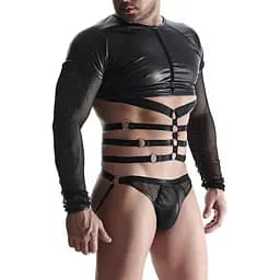 Топ с длинными рукавами Regnes Fetish Planet Wetlook XXL (черный)