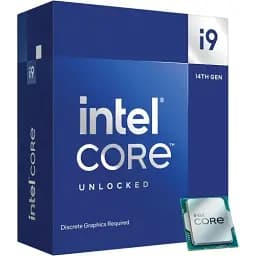 Процесор Intel Core i9 (LGA1700) i9-14900KF, Box, 24x3.2 ГГц (Turbo Boost 6.0 ГГц, 32 потоки), L3 36Мб, Raptor Lake, 10 нм, TDP 125 Вт, розблокований множник, система охолодження в комплекті не йде (BX8071514900KF)