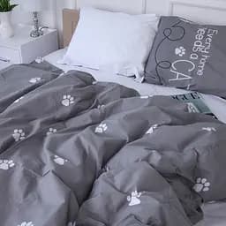 Простирадло MirSon Бязь 17-4737 Cat's paws 150х220 см біле (2200008926649) - мініатюра 3