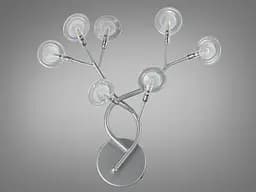 Красивый настенный светильник "Светлячок" на 7 ламп, цвет хром сатин