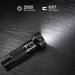 Ручний ліхтарик Sofirn IF22A 2100лм 21700 USB (Чорний) - мініатюра 6