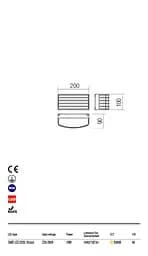 Бра вуличне SEBRA AP LED SMD 15W IP54 DB 3000K(5.1.2) Redo 90039 - мініатюра 3