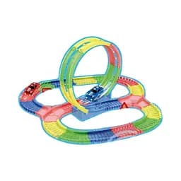 Трек на радиоуправлении 7281 подсветка машинок, пульт управления, дорожные знаки 144 детали