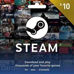 Код активації Steam Gift Card (Стім) на 10 USD US-регіон