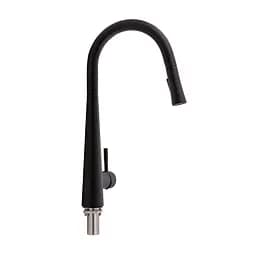 Змішувач для кухні Qtap Evicka з висувним виливом QTEVI9135103UB Black Matt, Чорний матовий