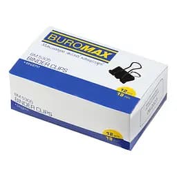 Биндер-зажим для бумаги, 19 мм, черный, BM.5305 BUROMAX (4823078947512)