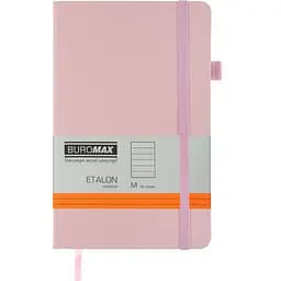 Книга записная Buromax Etalon в линейку 195х125 мм розовая 96 листов (BM.291260-10)
