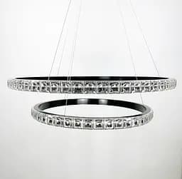 Подвесной светильник Delight Collection в черном каркасе с двойным кольцом Line.F SGJ 11/600+800