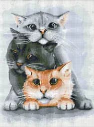 Набор с алмазной мозаикой Маленькие любимцы AMO7134, 30x40 см