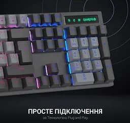 Клавіатура ігрова механічна GamePro GPMK-105 Black USB Blue Switch - мініатюра 9