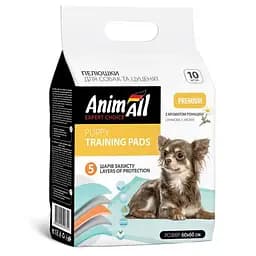 Пелюшки AnimAll Puppy Training Pads для собак і цуценят з ароматом ромашки 60 × 60 см 10 шт