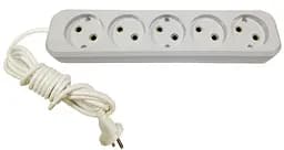 Удлинитель 3 метра 5 гнезд без заземления и кнопки (провод 100% медь) MODERN (18431) ТМ LUMANO