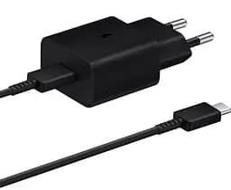 Зарядний пристрій Samsung 15Вт USB-С, кабель USB-C USB-C, 1м, чорний (EP-T1510XBEGEU)