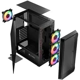 Корпус LogicConcept PORTOS MESH+GLASS ARGB fans 4x120 мм BLACK без БЖ ATX (AT-PORTOS-10-0000000-0002) - мініатюра 5
