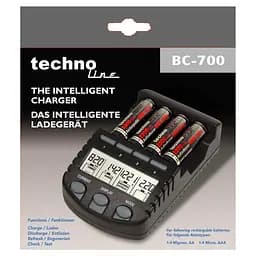 Зарядний пристрій Technoline (BC700) інтелектуальний - 4 канали, Чорний - мініатюра 4