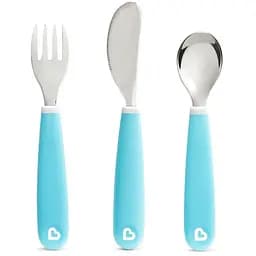 Набор Munchkin Splash: ложка, вилка и нож, голубой (012110.03)