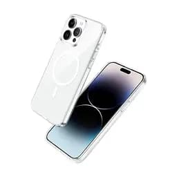 Чехол Vokamo для iPhone 15 Pro Max двойной защитный с магнитным кольцом прозрачный (NVK010806)