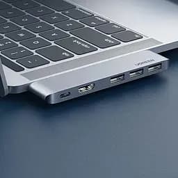 USB-Хаб UGREEN CM251 Dual USB-C To HDMI+3*USB 3.0 A+Type C Female Converter (UGR-60559) - мініатюра 3