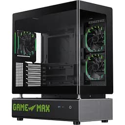 Корпус GameMax N90 из закаленного стекла без блока питания, черный (N90 BG)