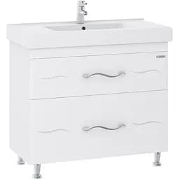 Тумба з умивальником Sanwerk Миндаль 100 Білий з умивальником Принц MV0000430 Білий