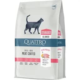 Сухой корм Quattro Cat Sterilized для стерилизованных кошек с мясом птицы 1.5 кг
