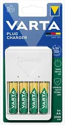 Зарядний пристрій Plug Charger 4хNI MH AA2100 мА•год VARTA teh0018741