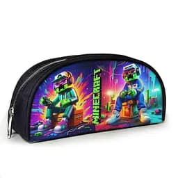 Пенал школьный Minecraft Крипер 23х10х8 см с принтом для мальчика (02802)