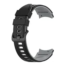 Ремінець для Samsung Galaxy Watch 4 44mm - чорно-сірий ширина кріплення 20мм силікон Watchbands Ricco (W19-5WB10289017) - мініатюра 2