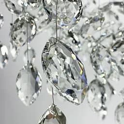 Вишукана срібна люстра DIAMINA з кришталевим камінням | Арт. 33007 CH | Line F - мініатюра 8