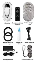 Робот для миття вікон із пультом дистанційного керування GPS cleaning robot Білий, мийник вікон робот - мініатюра 2