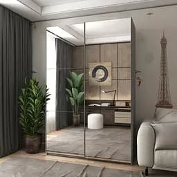 Шкаф купе Doros G-Caiser 2 зеркала/3 части 160х60х240 Графит (42005021)