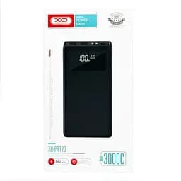 Зовнішній акумулятор (Power Bank) XO PR123 30000 mAh Black - мініатюра 2