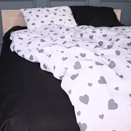 Простирадло MirSon Kids Time 17-0669 Black and White Love 70х140 см на резинці бязь висота 10 см (2200010180442) - мініатюра 6