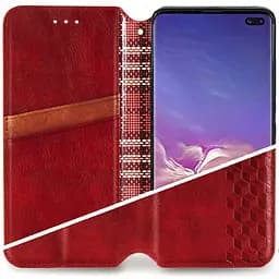 Шкіряний чохол-книжка GETMAN Cubic (PU) для Xiaomi Mi 10T Lite / Redmi Note 9 Pro 5G Червоний - мініатюра 2