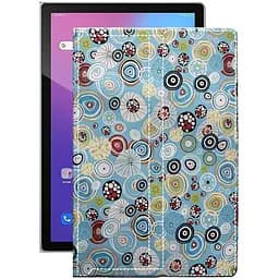 Чехол StatusCASE из экокожи для планшета Blackview Tab 12 Круги-цветные