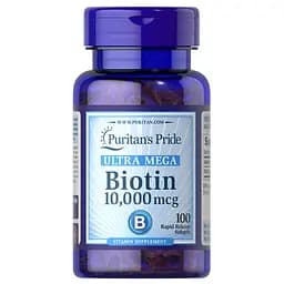 Вітаміни та мінерали Puritan's Pride Biotin 10000 mcg, 100 капсул