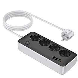 Подовжувач Hoco AC22 Sunlight (PD30W/1C/3A/4xSocket) (1.5m) Black - мініатюра 5