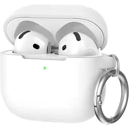 Чохол AhaStyle Colorful Silicone Case для AirPods 4 White [133818]