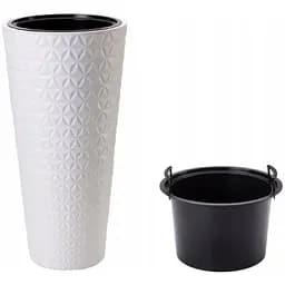 Горщик для квітів Form-Plastic Diamant слім-40 63 л білий (2950-011)