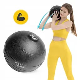 Слембол (медичний м'яч) для кросфіту 4FIZJO Slam Ball 3 кг Black (P-5907739315410) - мініатюра 5