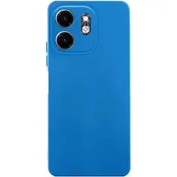 Чехол TPU Getman Liquid Silk Full Camera для Motorola Moto G04 / E14 Синий / Royal blue
