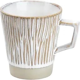 Чашка керамическая Happy Life в ретро стиле с древесным узором 300 мл коричневая HP7208BR