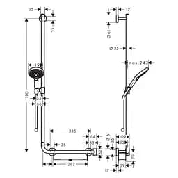 Душовий гарнітур Hansgrohe Unica Comfort 26324000, Хром - мініатюра 4