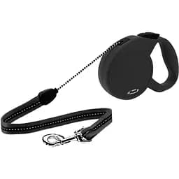 Рулетка-поводок для собак Flexi Classic Long 2 шнур 7 м до 20 кг черная